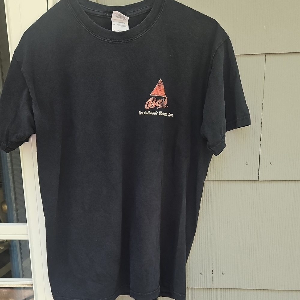 Black Unisexs T-Shirt Bass ale - Black And Tan T Shirt Med.
